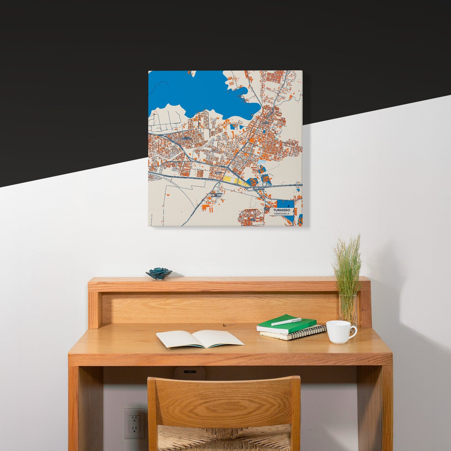 Turmero Venezuela Colorful City Map Canvas Print Scene