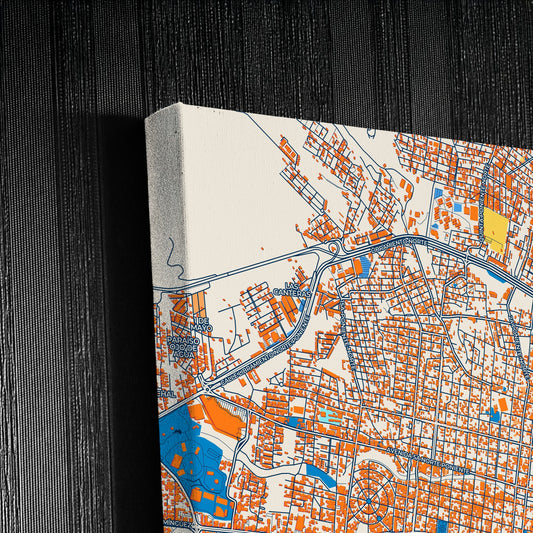 Tuxtla Gutiérrez Mexico Colorful City Map Canvas Print Detail