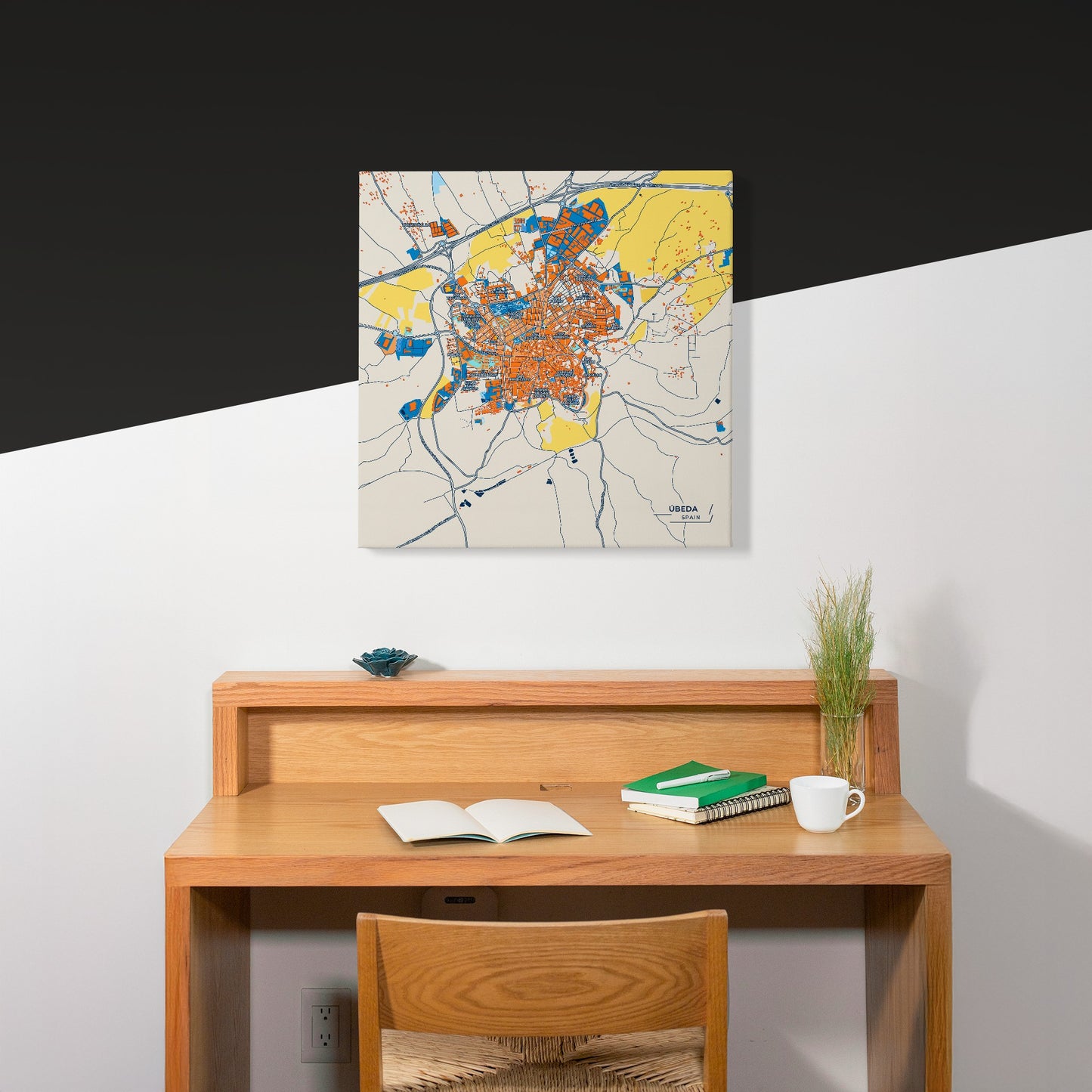 Úbeda Spain Colorful City Map Canvas Print Scene