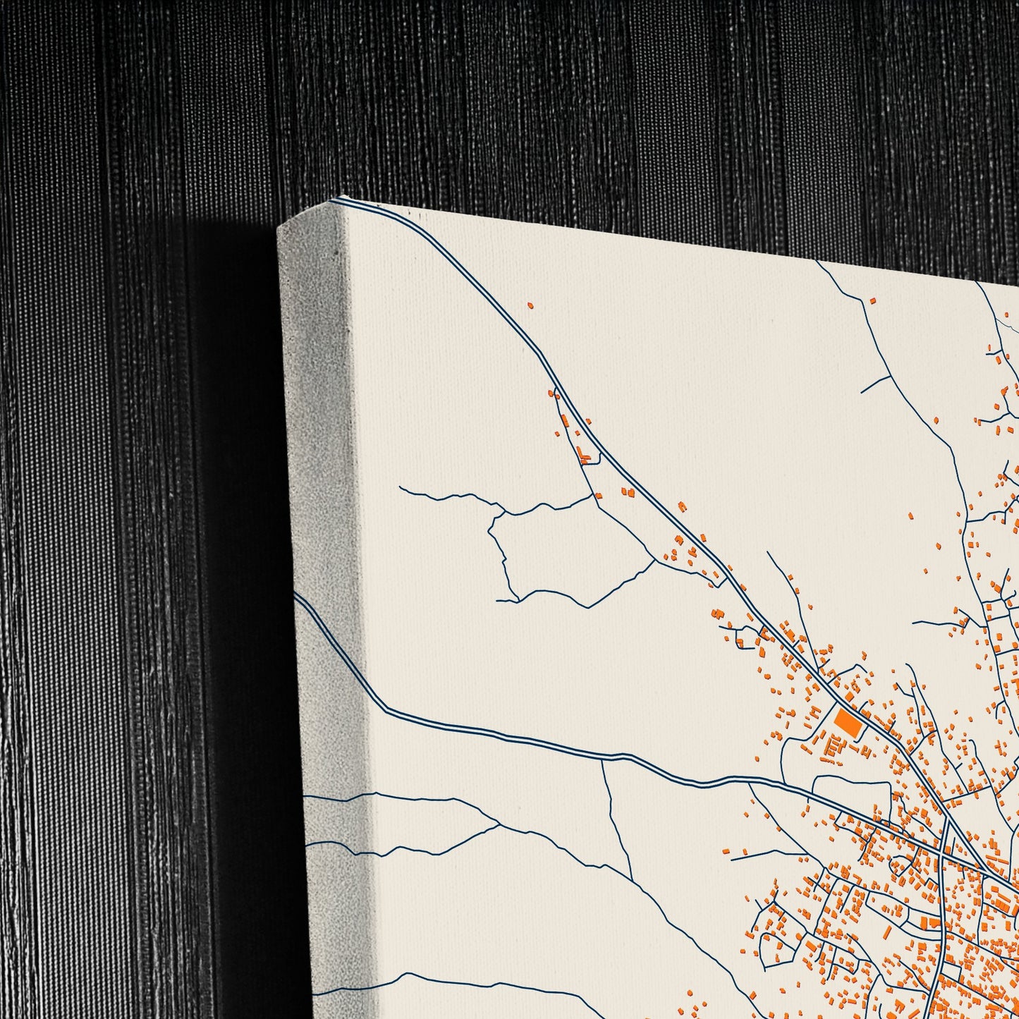 Ugep Nigeria Colorful City Map Canvas Print Detail