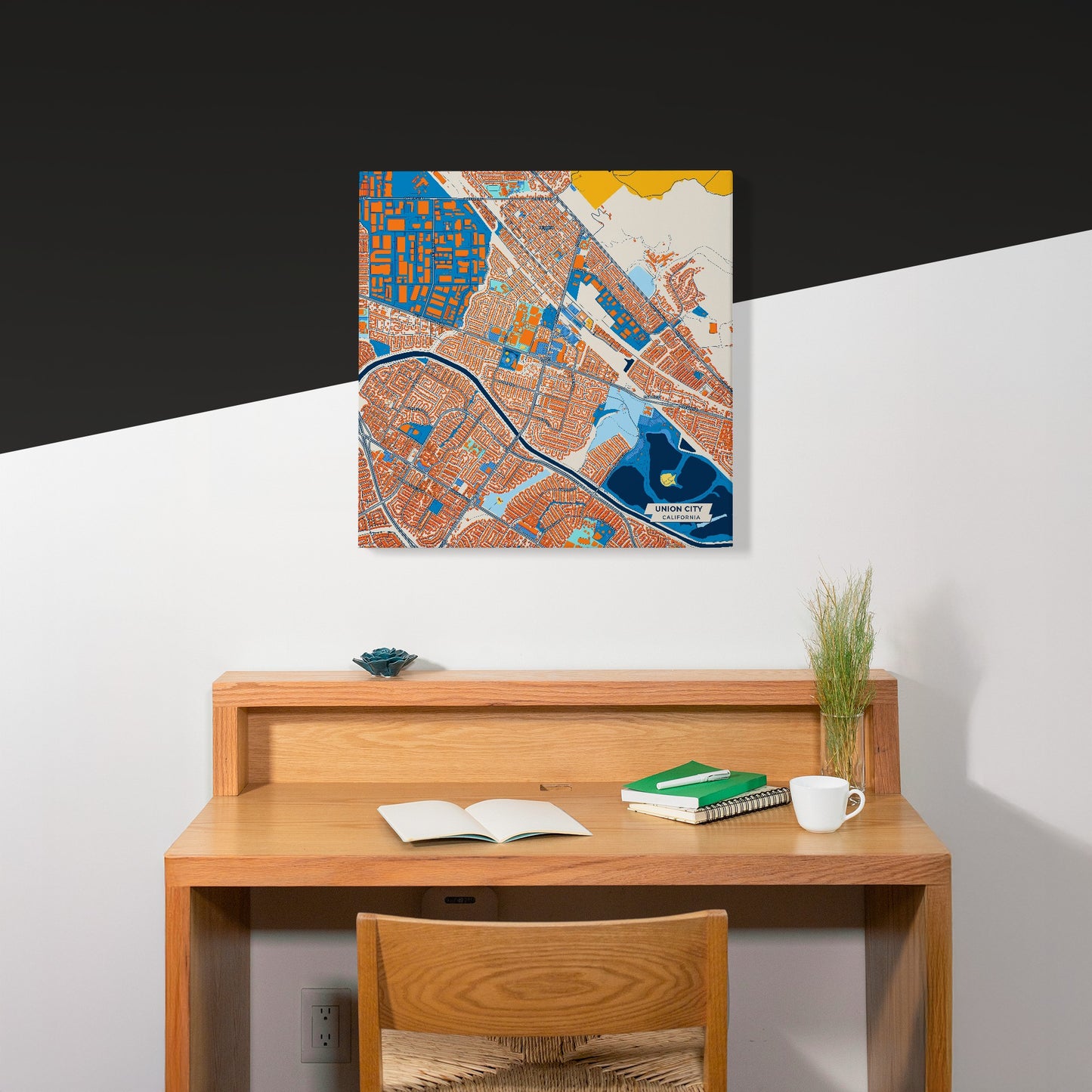 Union City California Colorful City Map Canvas Print Scene