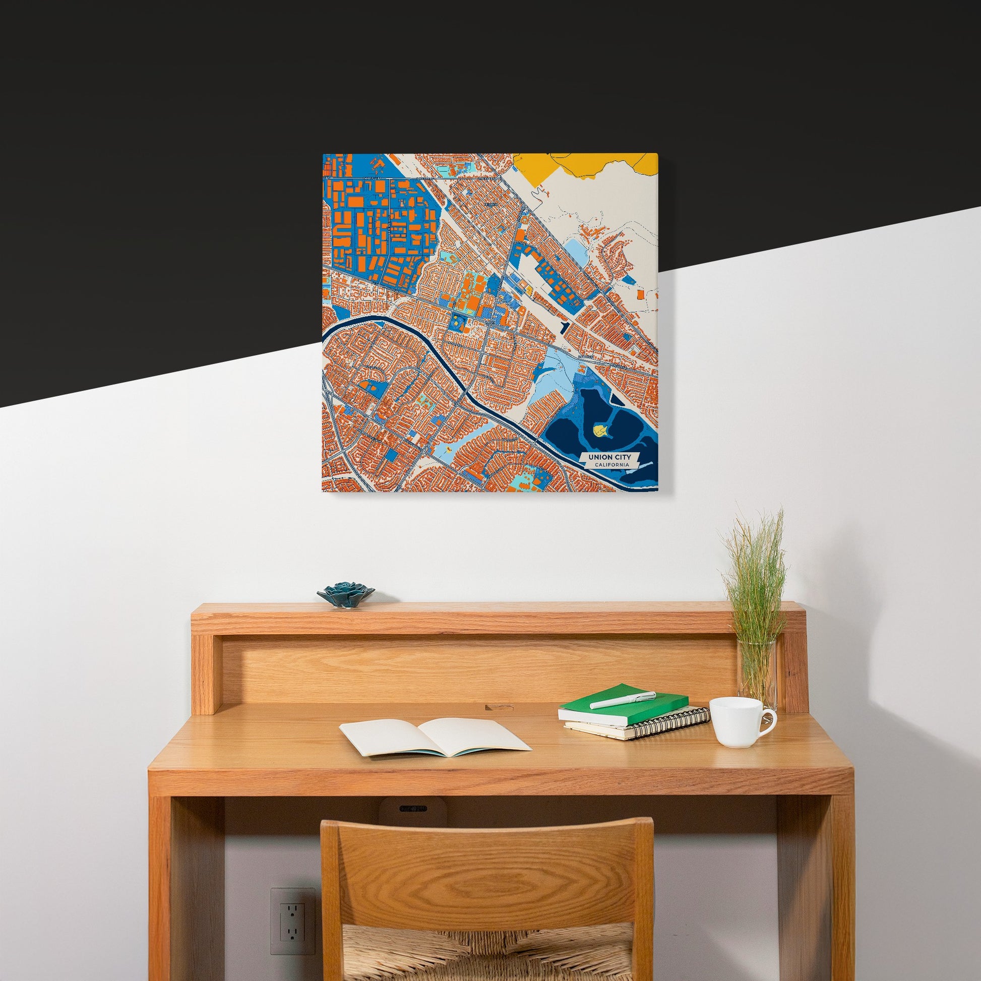Union City California Colorful City Map Canvas Print Scene