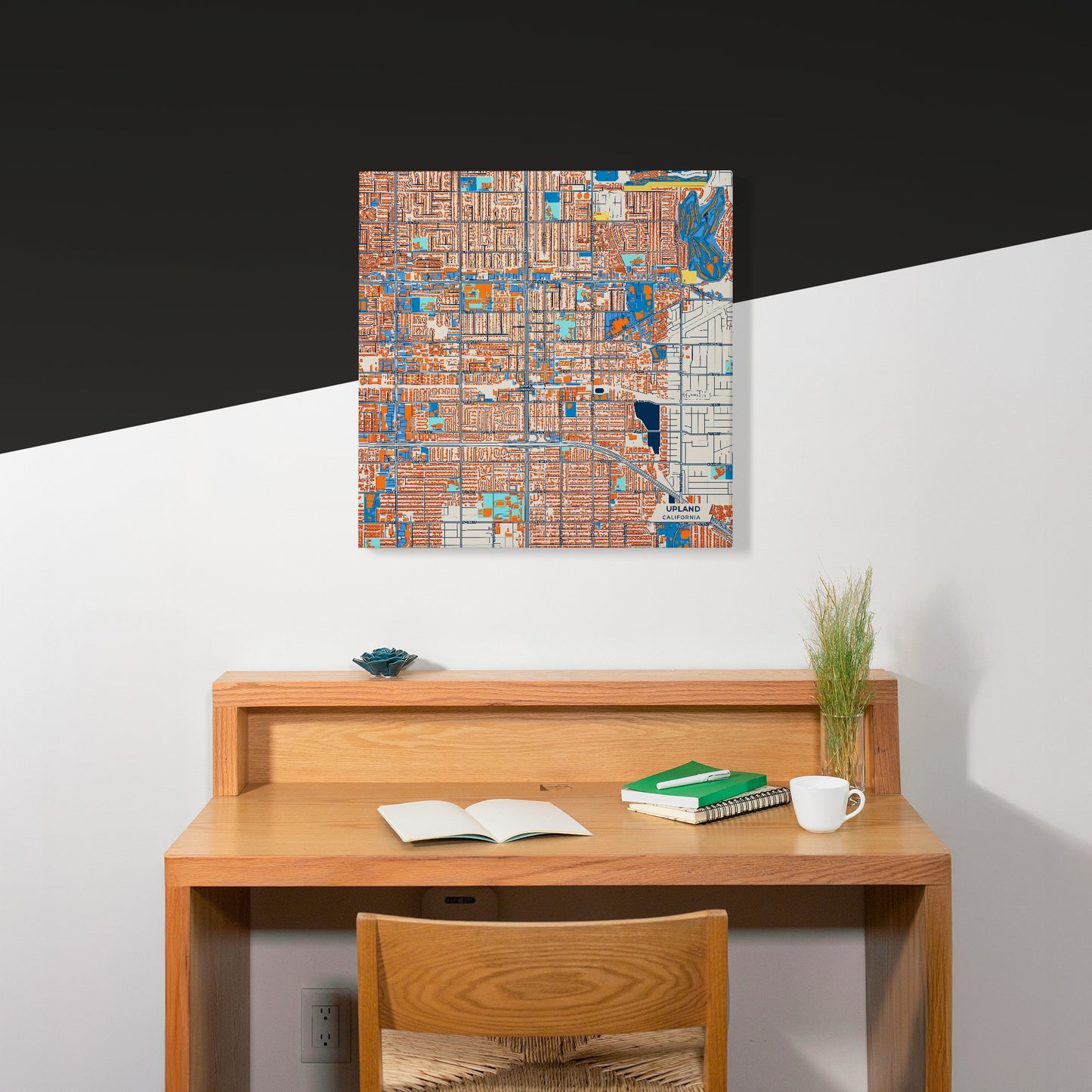 Upland California Colorful City Map Canvas Print Scene