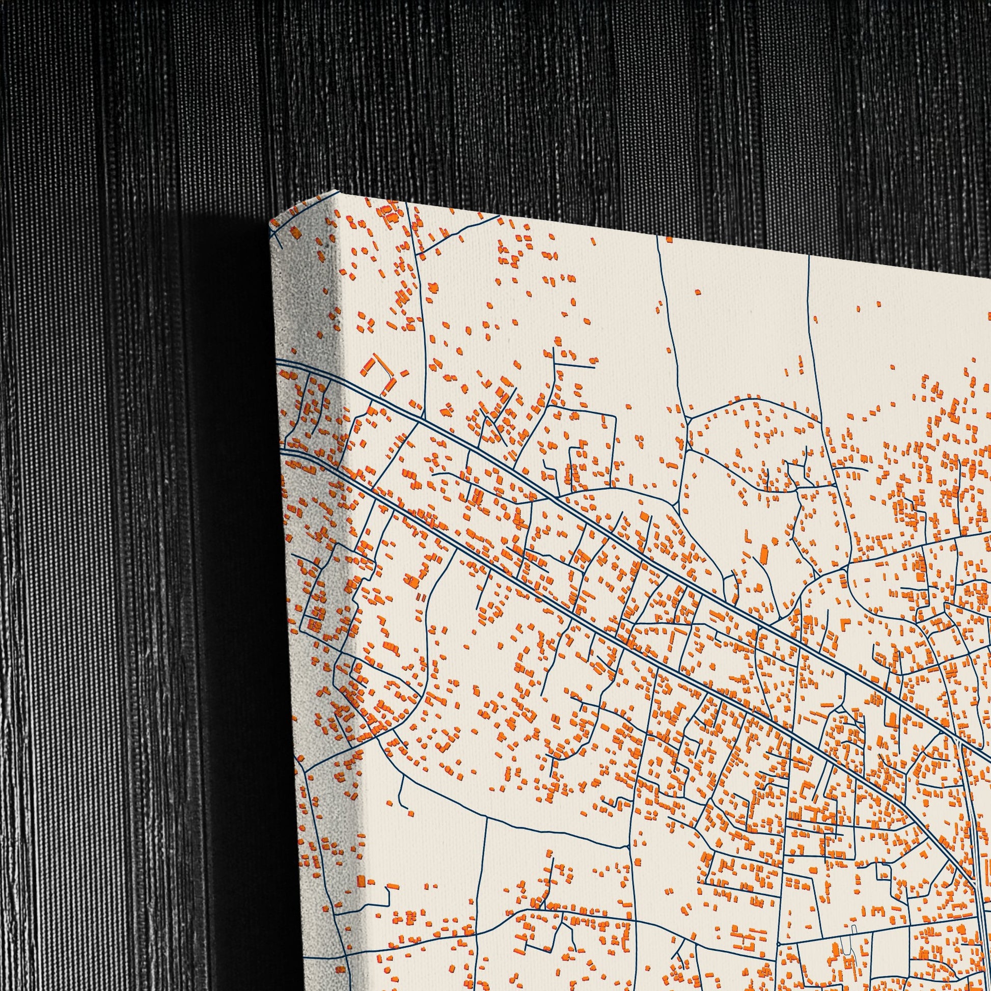 Uromi Nigeria Colorful City Map Canvas Print Detail