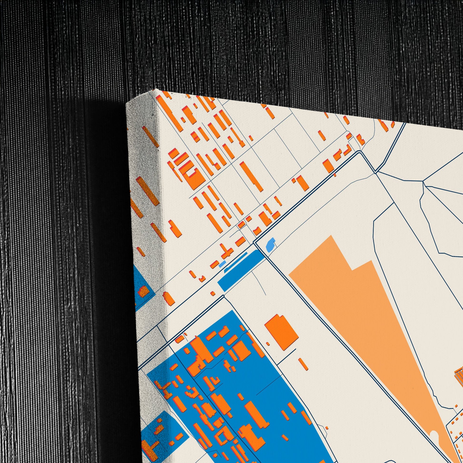 Усолье-Сибирское Russia Colorful City Map Canvas Print Detail