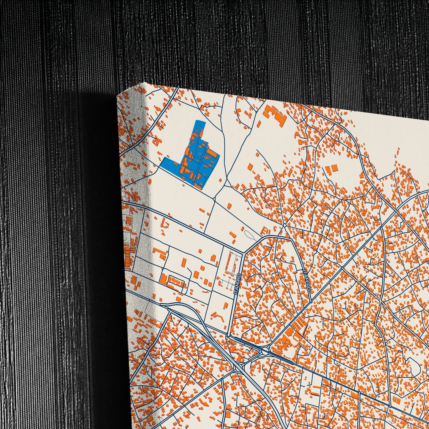 Uyo Nigeria Colorful City Map Canvas Print Detail