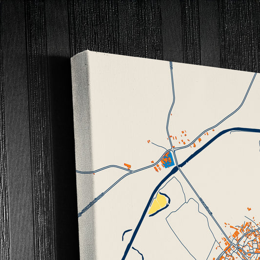 Uzunköprü Turkey Colorful City Map Canvas Print Detail
