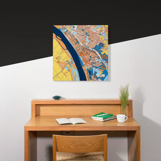 Vakáció Hungary Colorful City Map Canvas Print Scene