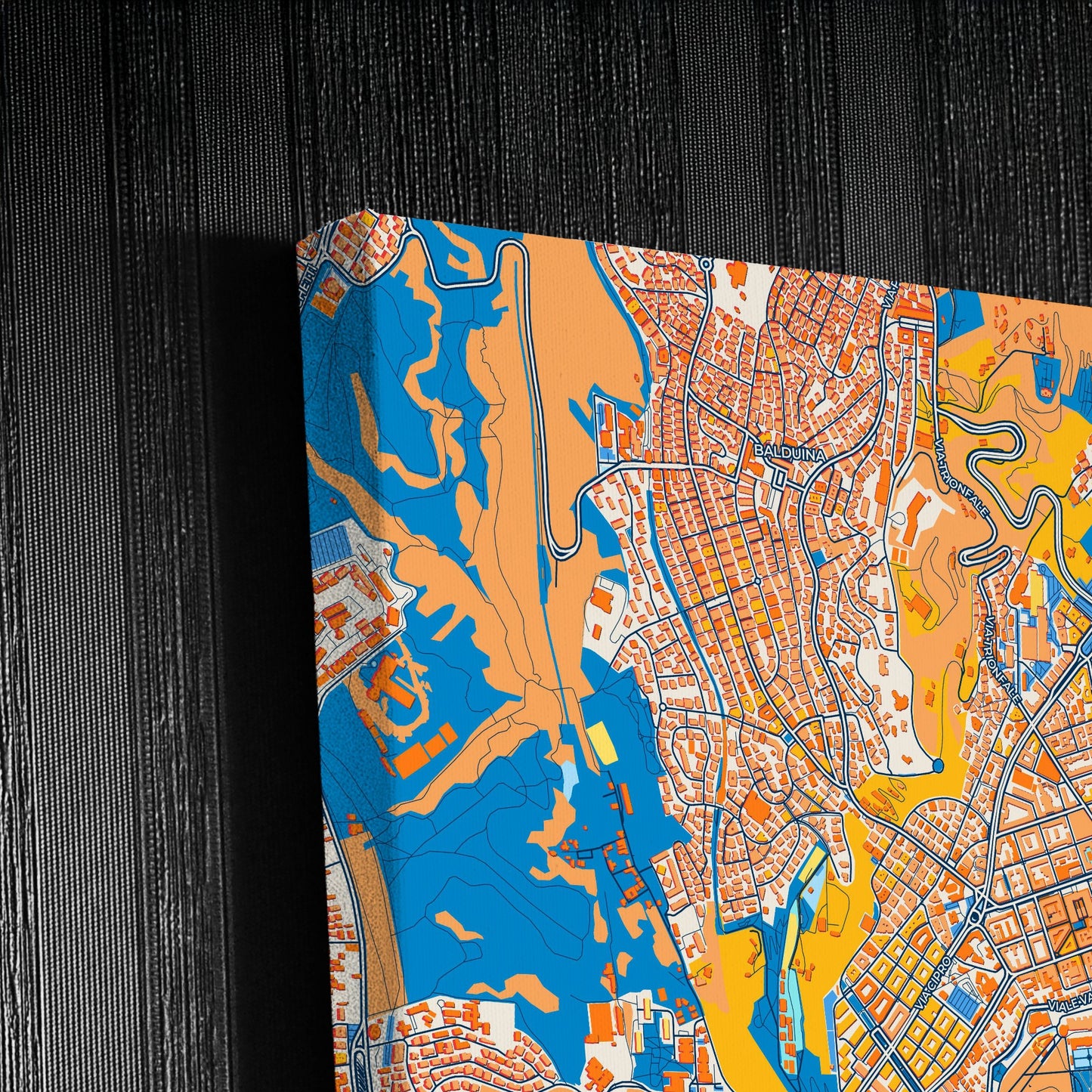 Vatican City Vatican Colorful City Map Canvas Print Detail