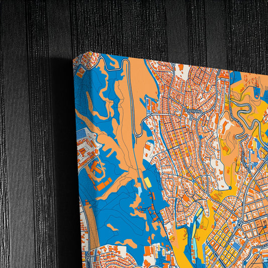 Vatican City Vatican Colorful City Map Canvas Print Detail