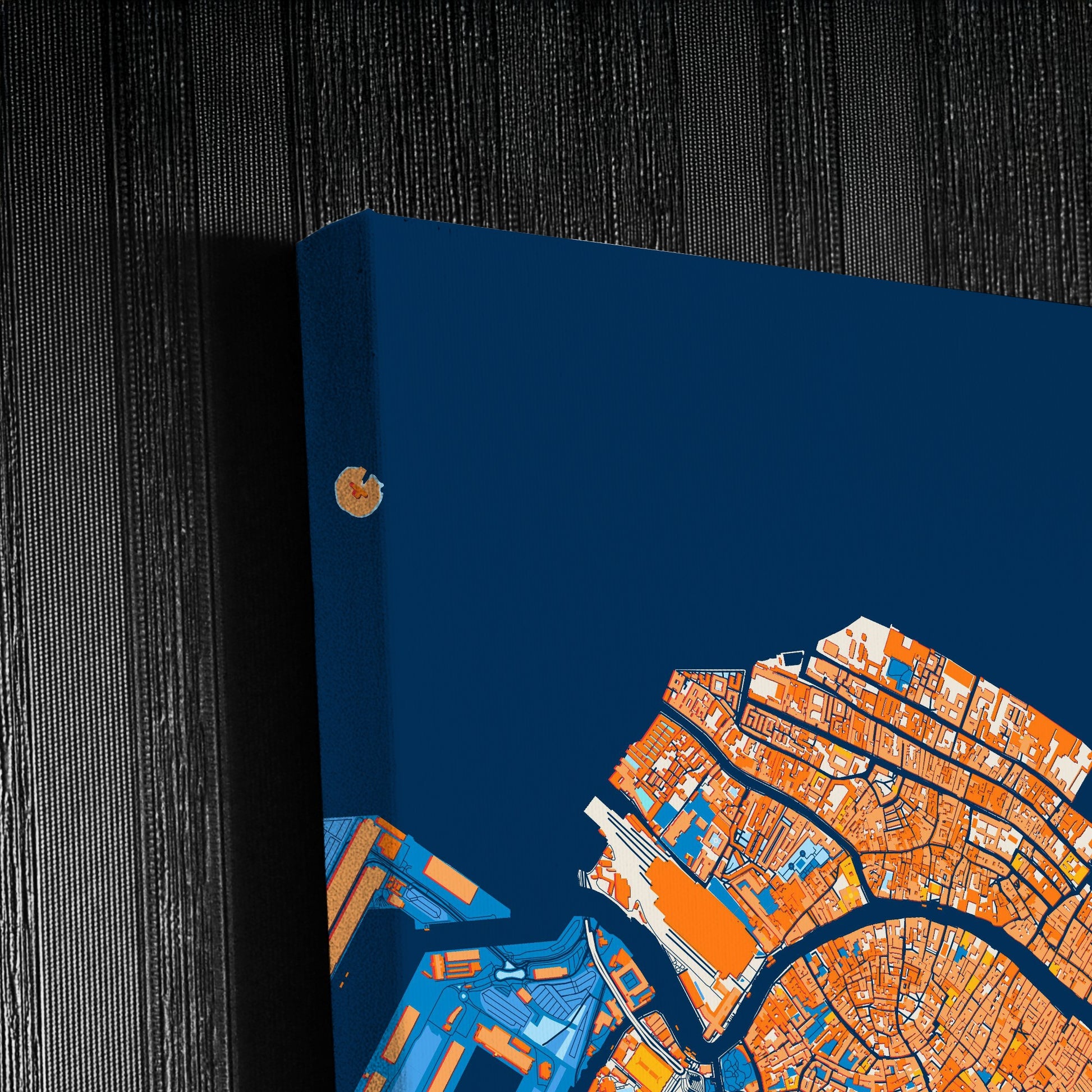 Venezia  Italy Colorful City Map Canvas Print Detail