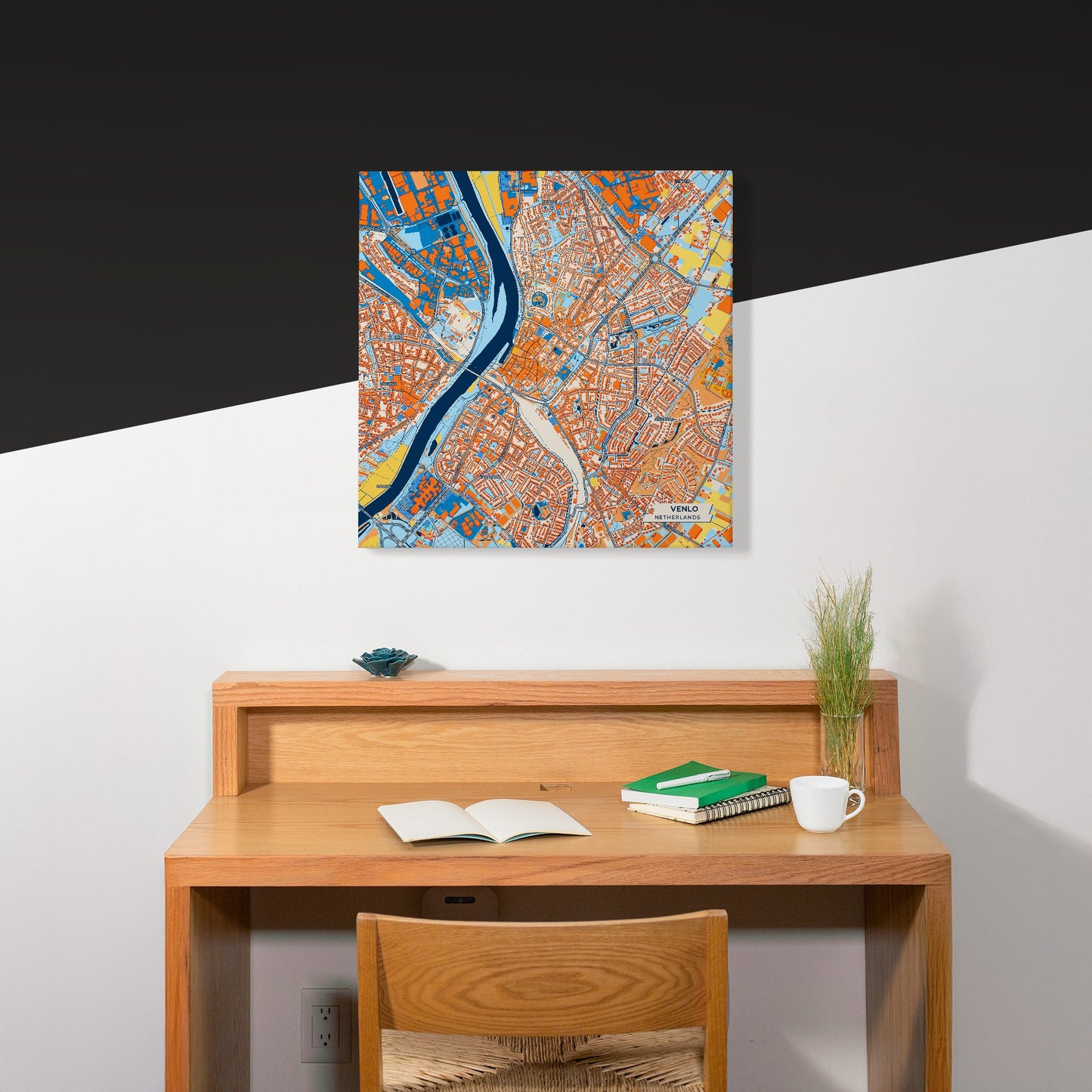 Venlo Netherlands Colorful City Map Canvas Print Scene