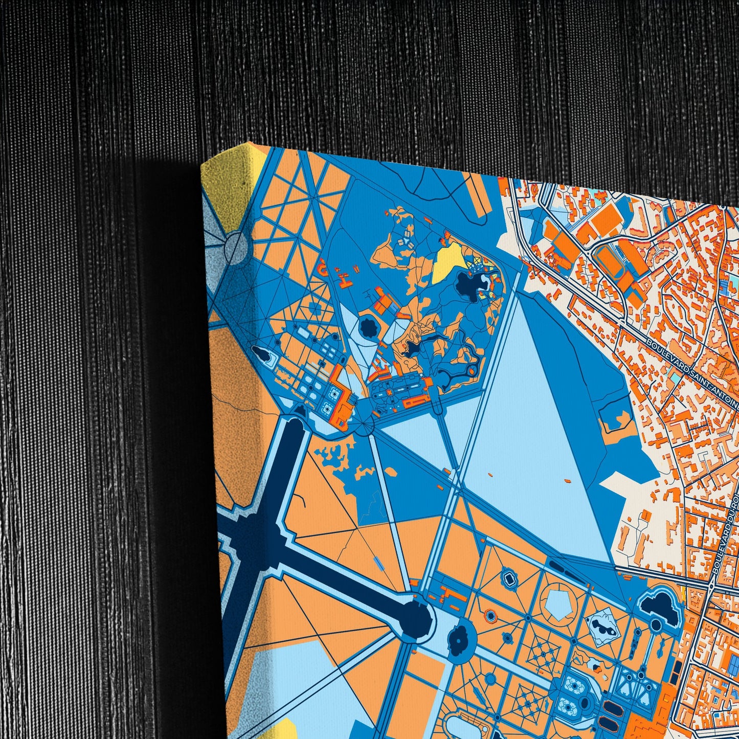 Versailles France Colorful City Map Canvas Print Detail