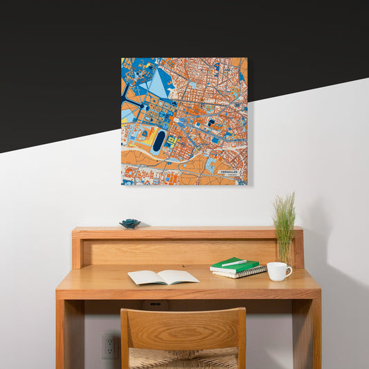 Versailles France Colorful City Map Canvas Print Scene