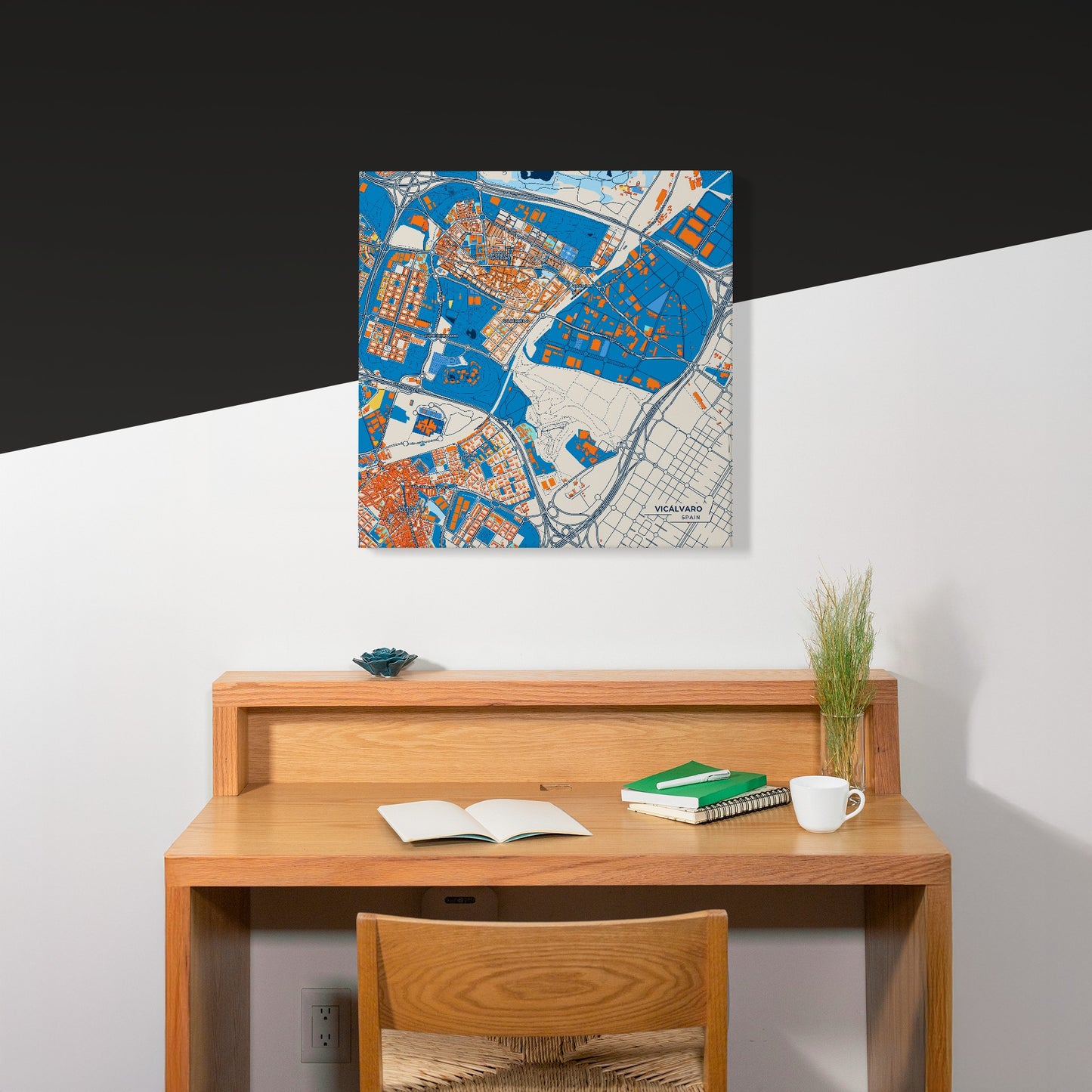 Vicálvaro Spain Colorful City Map Canvas Print Scene