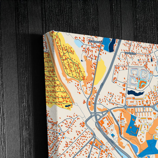 Видное Russia Colorful City Map Canvas Print Detail