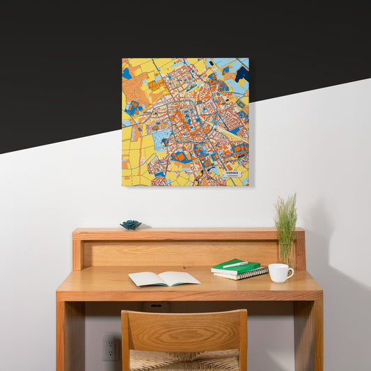 Viersen Germany Colorful City Map Canvas Print Scene