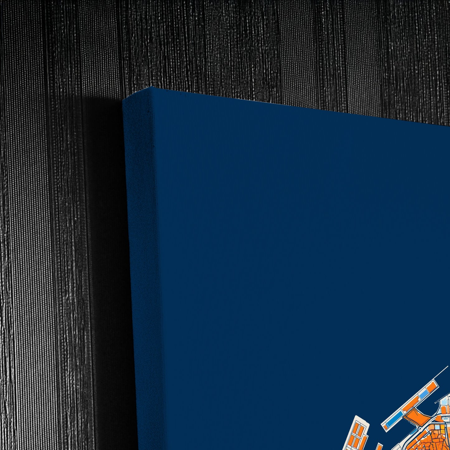 Vigo Spain Colorful City Map Canvas Print Detail