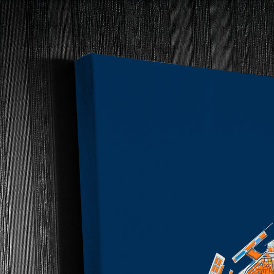 Vigo Spain Colorful City Map Canvas Print Detail