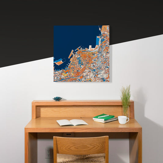 Vigo Spain Colorful City Map Canvas Print Scene