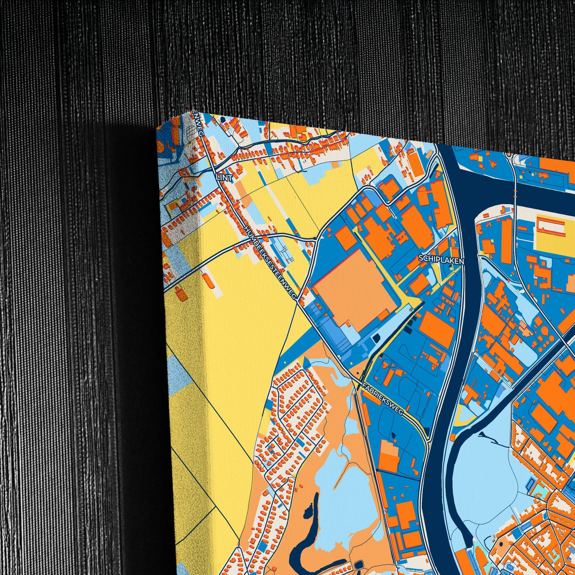 Vilvoorde  Belgium Colorful City Map Canvas Print Detail