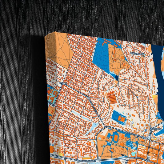 Вінниця Ukraine Colorful City Map Canvas Print Detail