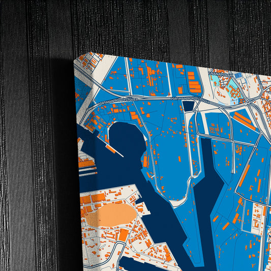 Visakhapatnam India Colorful City Map Canvas Print Detail