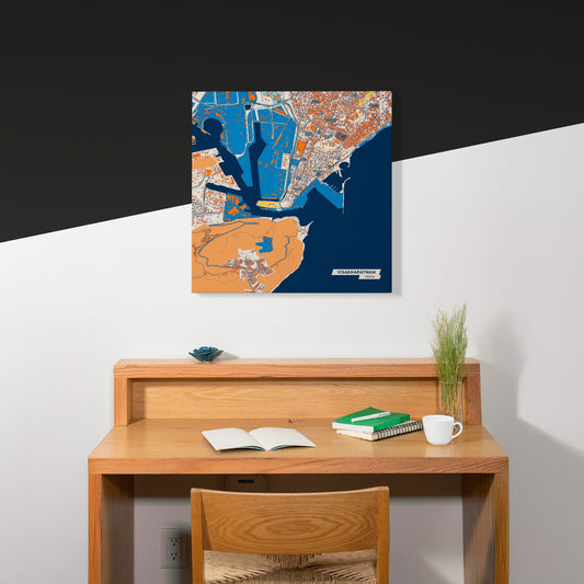 Visakhapatnam India Colorful City Map Canvas Print Scene