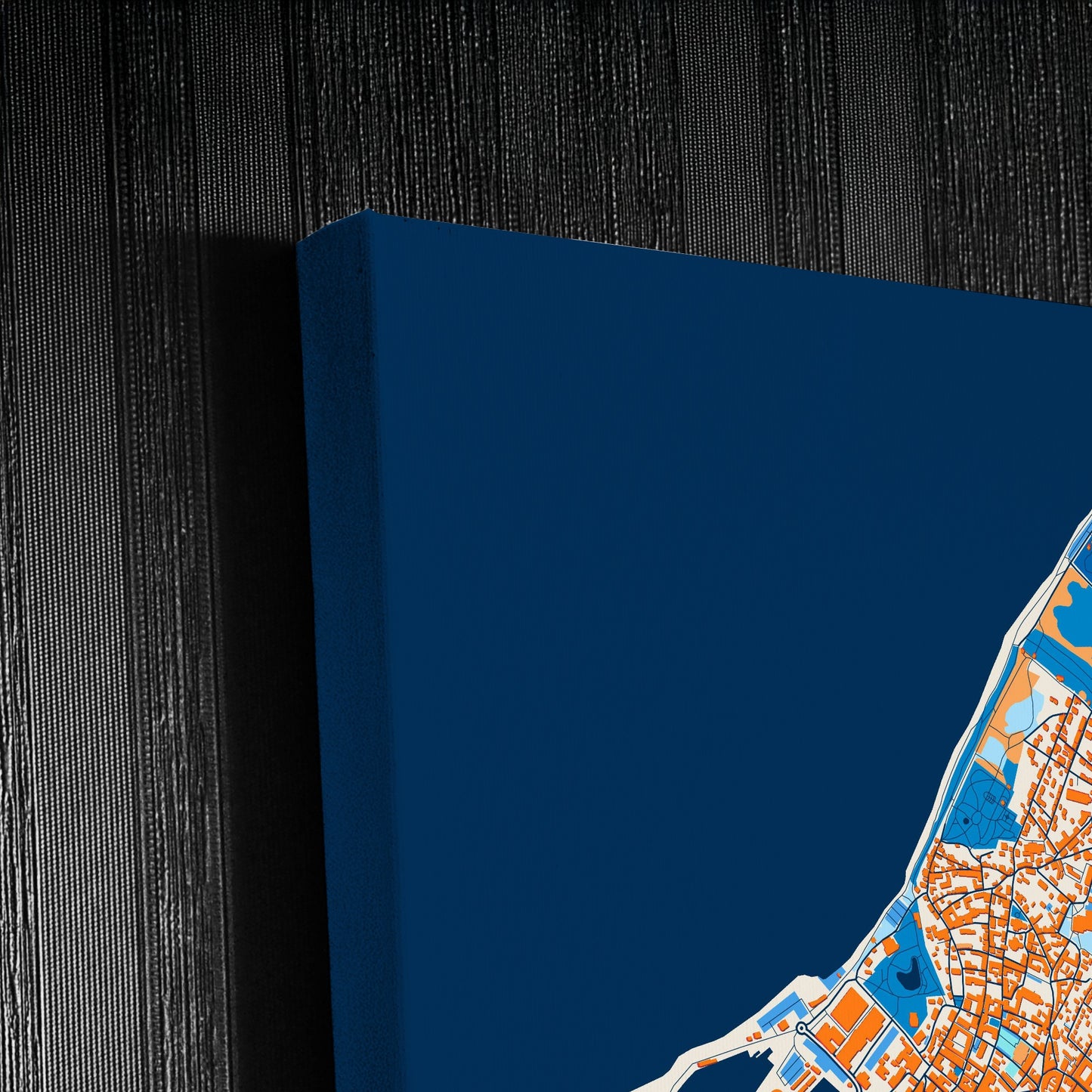 Visby Sweden Colorful City Map Canvas Print Detail