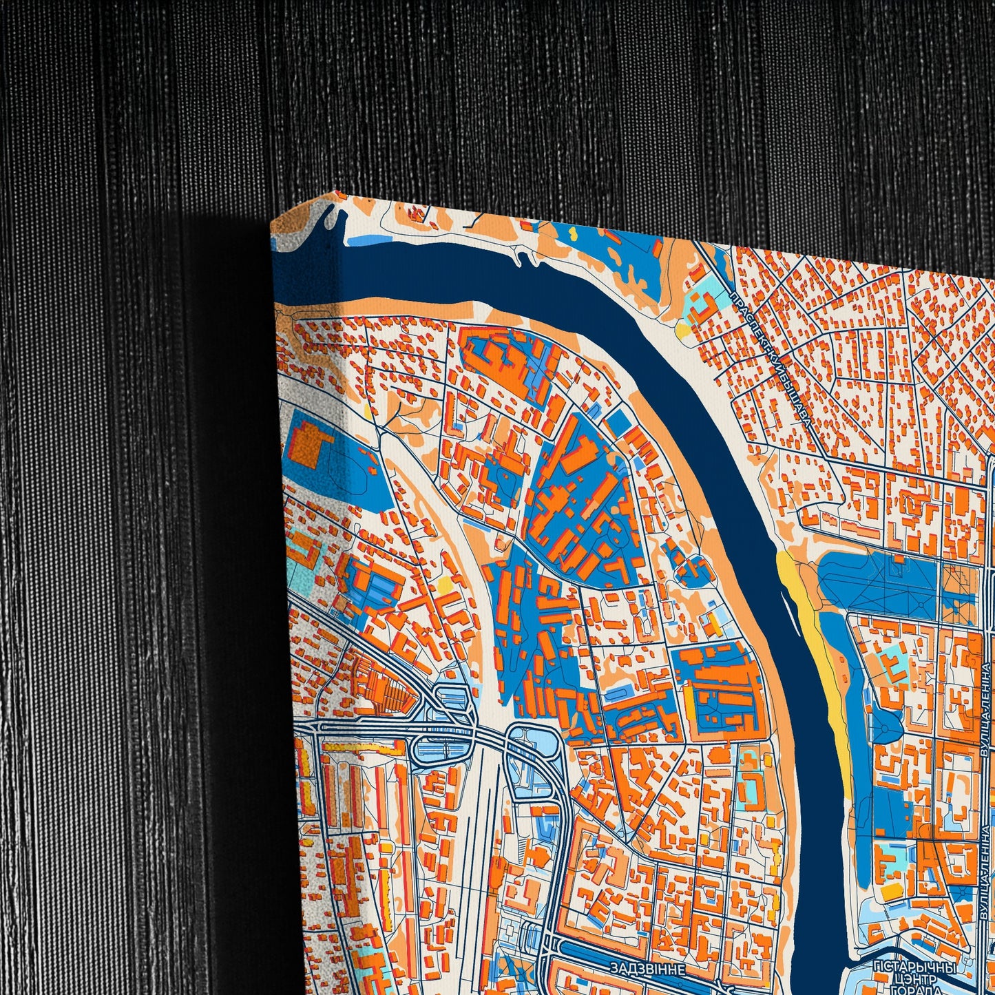 Вітебск Belarus Colorful City Map Canvas Print Detail