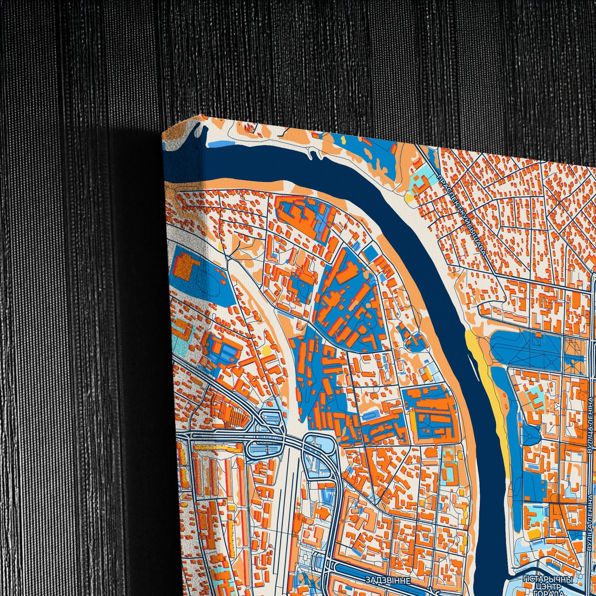Вітебск Belarus Colorful City Map Canvas Print Detail