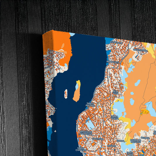Vitoria Brazil Colorful City Map Canvas Print Detail