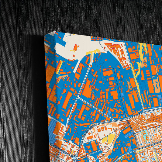 Владимир Russia Colorful City Map Canvas Print Detail