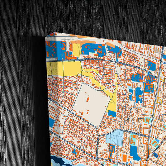 Володимир-Волинський Ukraine Colorful City Map Canvas Print Detail
