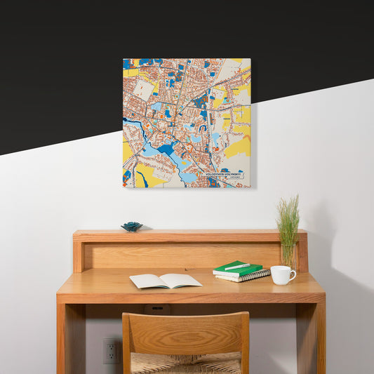 Володимир-Волинський Ukraine Colorful City Map Canvas Print Scene