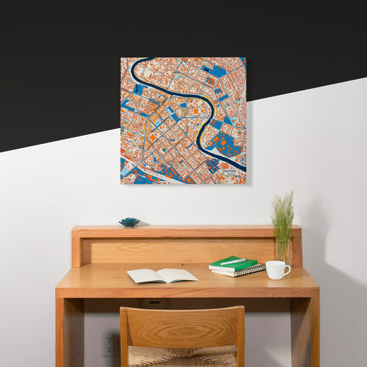 Вологда Russia Colorful City Map Canvas Print Scene