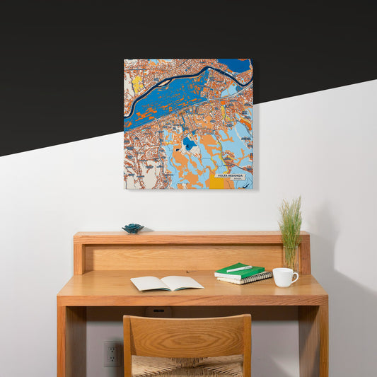 Volta Redonda Brazil Colorful City Map Canvas Print Scene