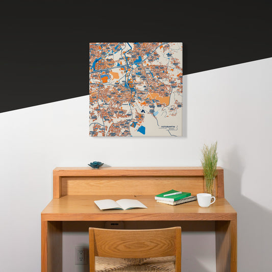 Votorantim Brazil Colorful City Map Canvas Print Scene