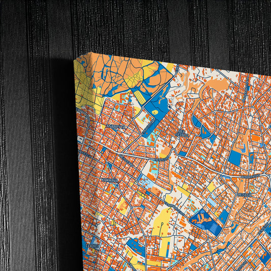 Βριλησσια Greece Colorful City Map Canvas Print Detail