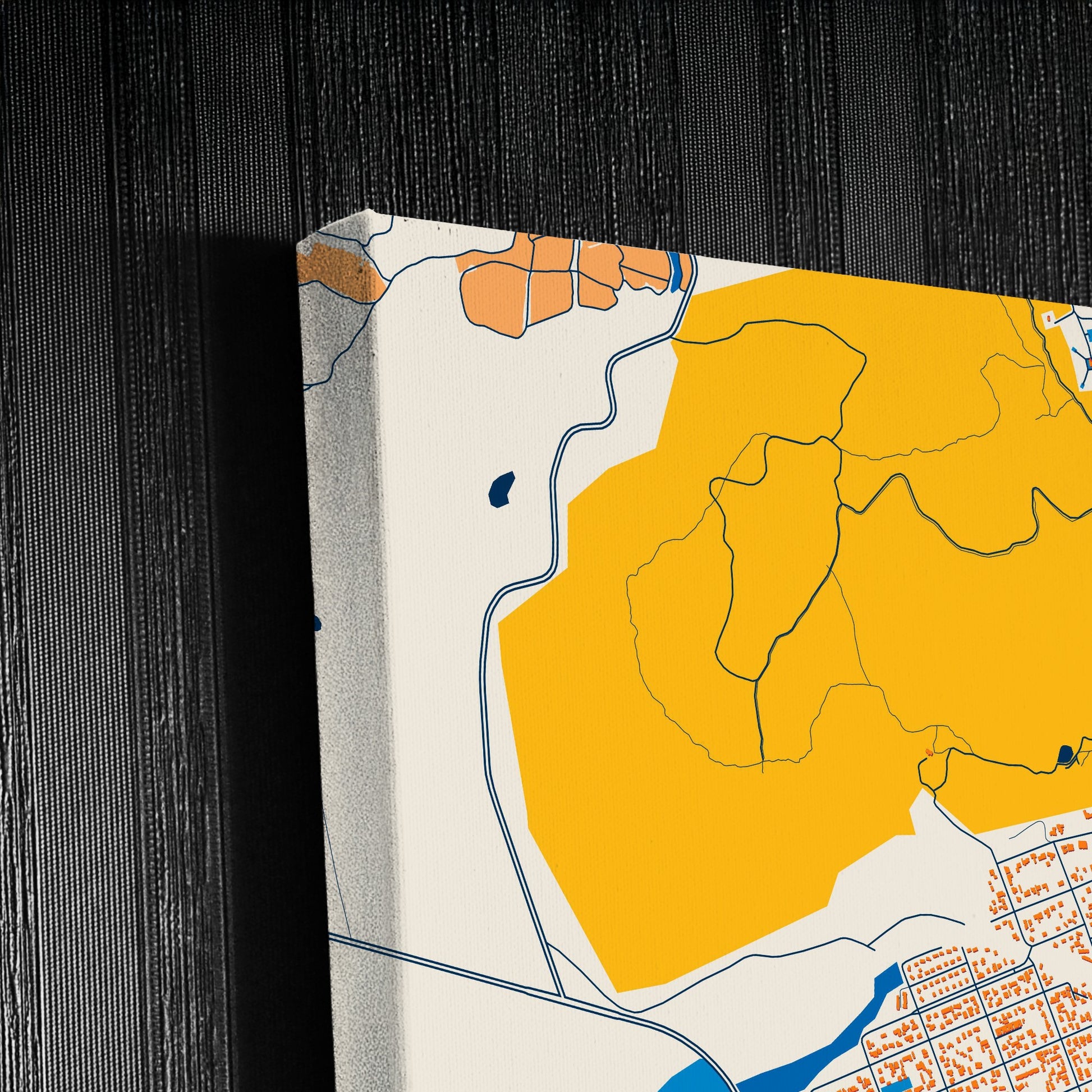 Vryheid South Africa Colorful City Map Canvas Print Detail