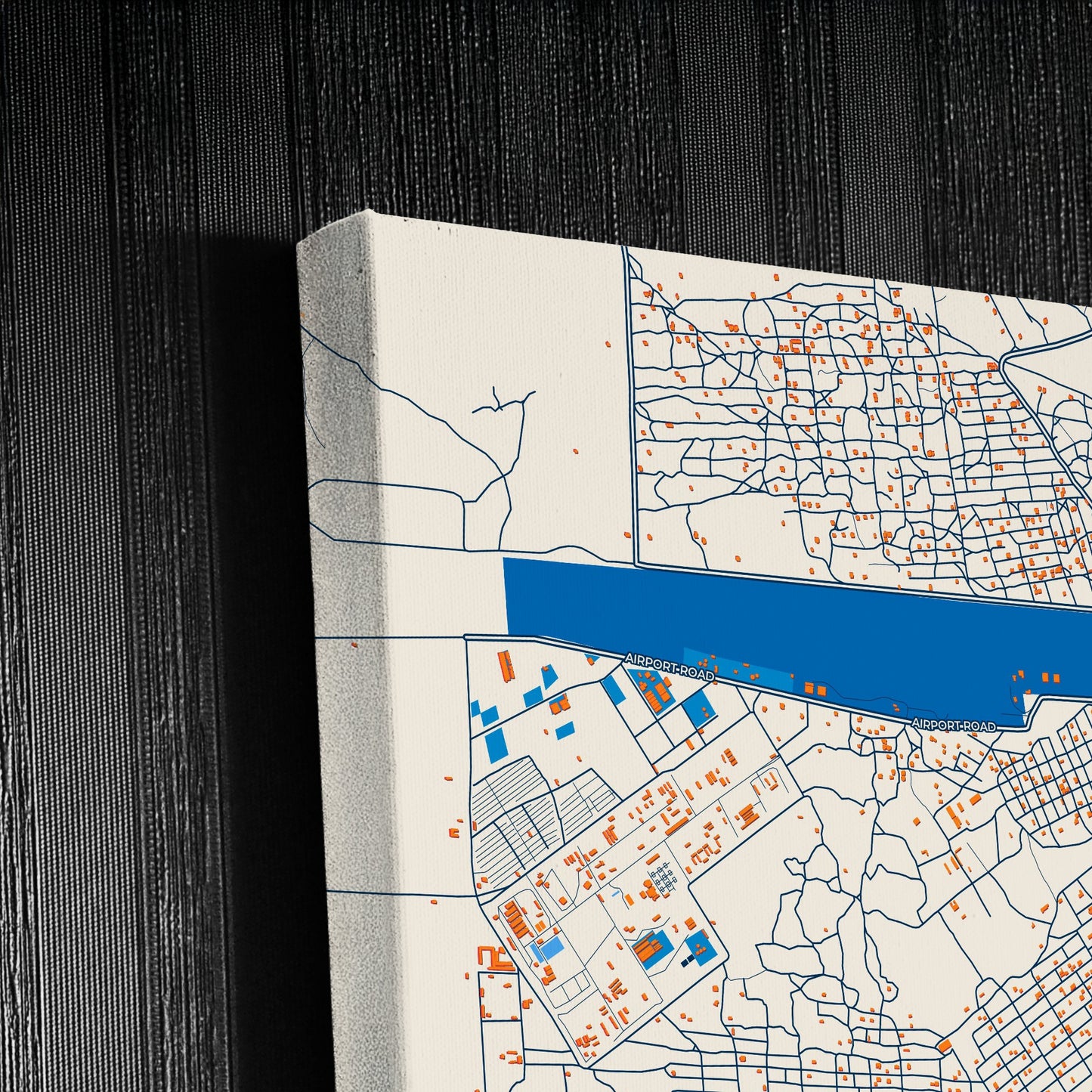 Wau South Sudan Colorful City Map Canvas Print Detail