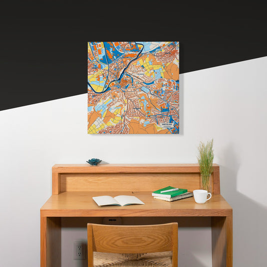 Wetzlar Germany Colorful City Map Canvas Print Scene