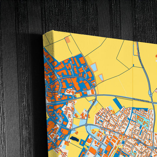 Willich Germany Colorful City Map Canvas Print Detail