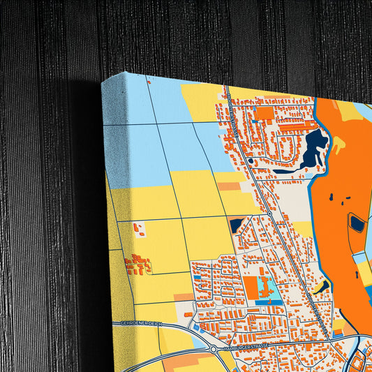 Winsen (Luhe) Germany Colorful City Map Canvas Print Detail