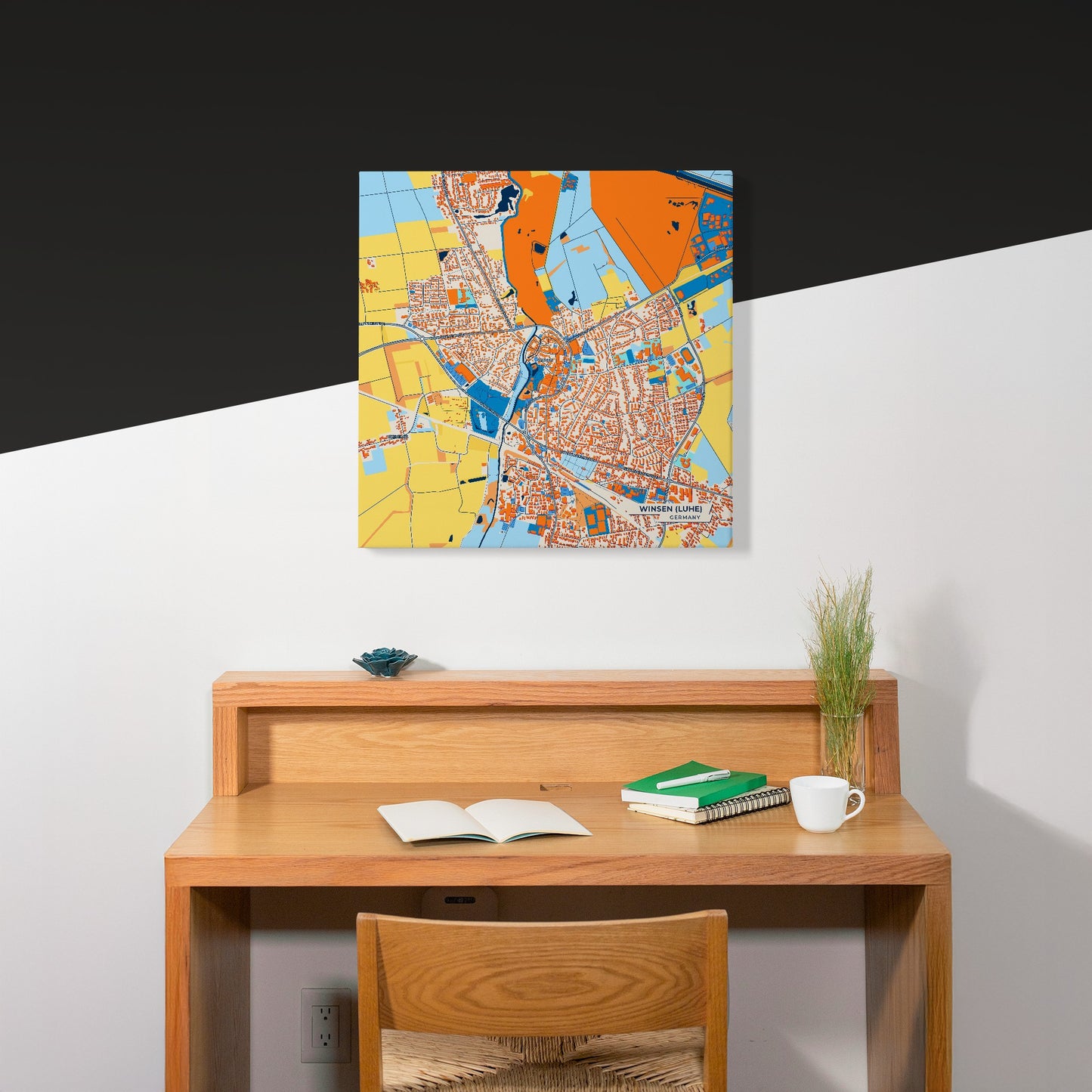 Winsen (Luhe) Germany Colorful City Map Canvas Print Scene