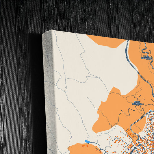 Ξανθι Greece Colorful City Map Canvas Print Detail