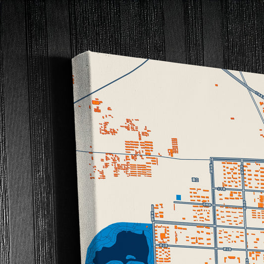 Xiangcheng China Colorful City Map Canvas Print Detail