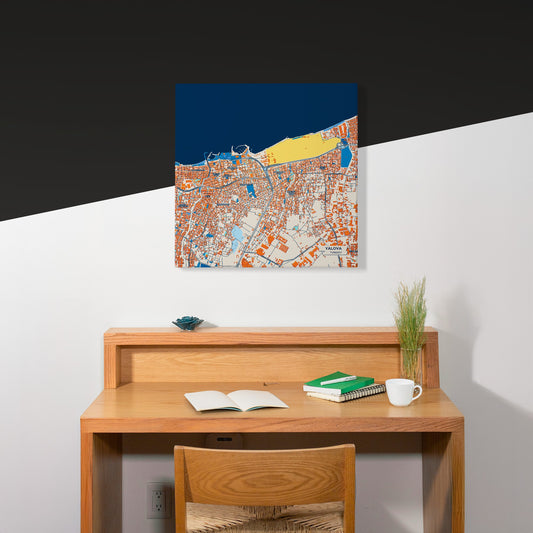 Yalova Turkey Colorful City Map Canvas Print Scene