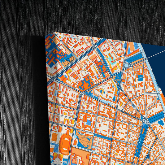 Ярославль Russia Colorful City Map Canvas Print Detail
