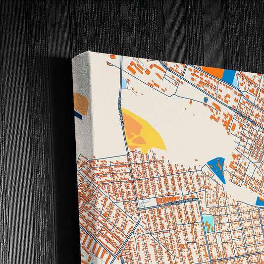Єнакієв Ukraine Colorful City Map Canvas Print Detail